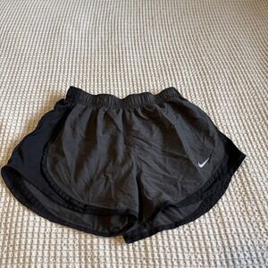 Nike Shorts Tempo Brief Lined Running Black Gray Womens Small 3" Inseam